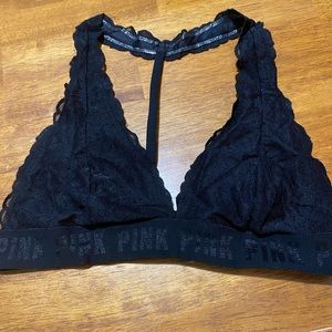 Lace halter bra